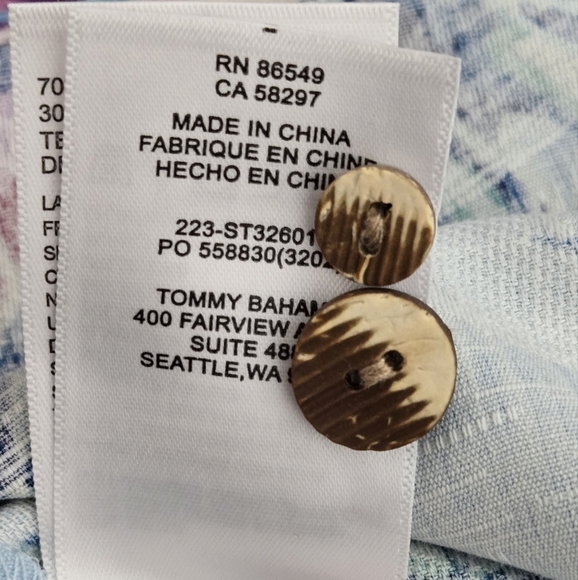 Tommy Bahama Calaveras Fronds Silk-blend Camp Short Sleeve Button-Up Shir XL - Picture 16 of 16